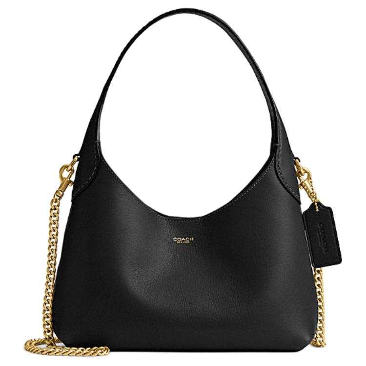 COACH Brooklyn Cow Leather One Shoulder Handbag Mini Women's Black