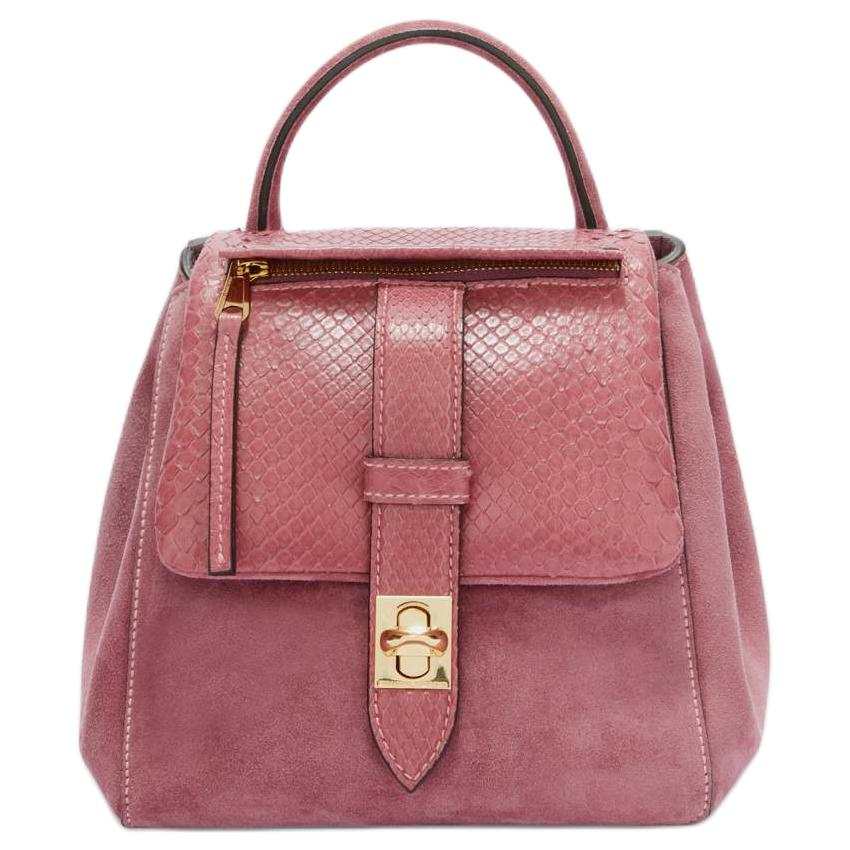 ERMANNO SCERVINO Suede With Calfskin Shoulder Bag, Crossbody Bag, Handbag Women's Pink