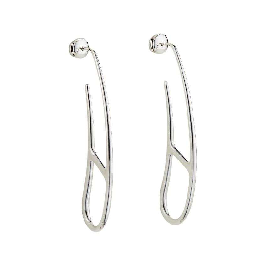 HERMES HERMES 925 Sterling Silver Earrings Unisex Silver