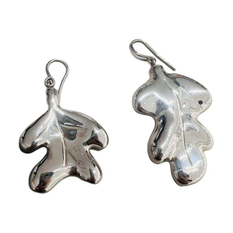 JIL SANDER Brand Logo Earrings Women's Silver