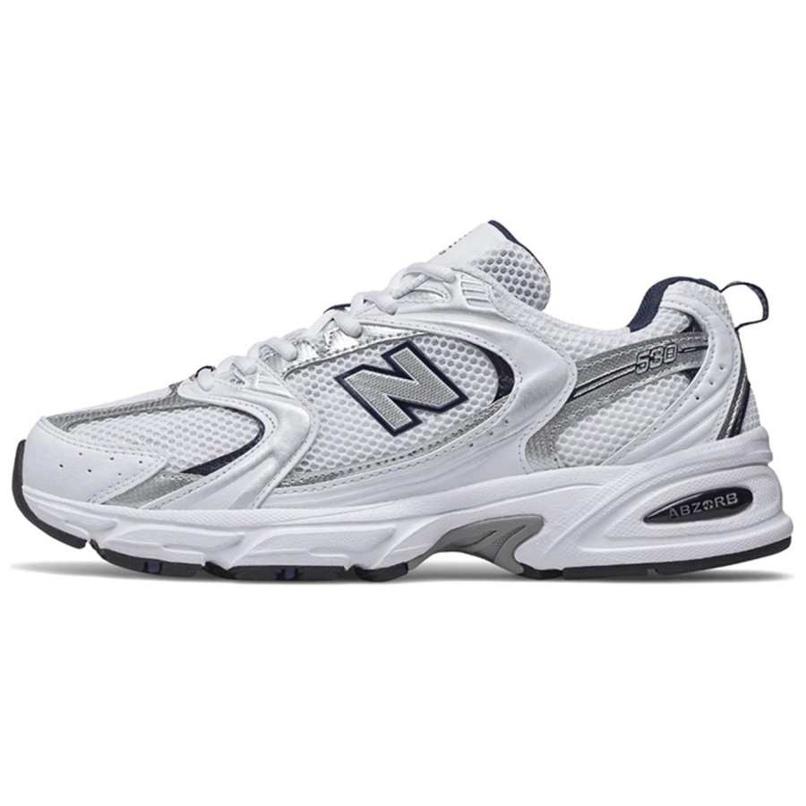 New Balance New Balance NB 530 Classic Retro Synthetic Leather Mesh Fabric Low-Top Casual Running Shoes Unisex Silver White