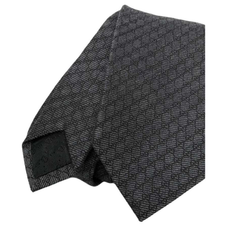 GUCCI GUCCI Interlocking G-jacquard Silk Blend Tie