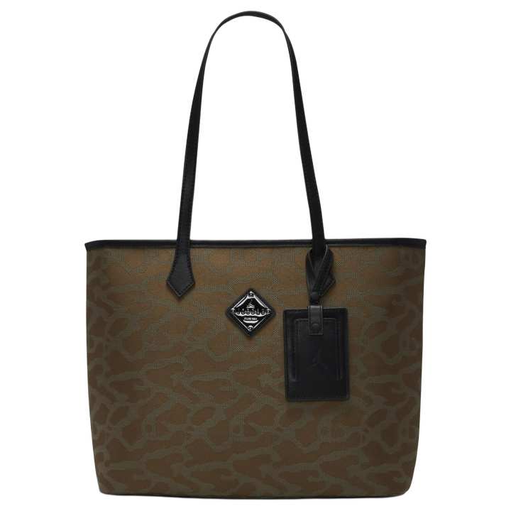 Jordan Jordan Polyester Tote Bag, Shopping Bag, Shoulder Bag, Handbag Unisex Light Olive Yellow