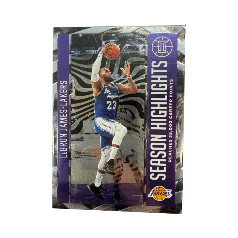 PANINI LeBron James 2020 21 Illusions Fantasy Collection, Lakers, Season Highlighter Moments, Special Edition