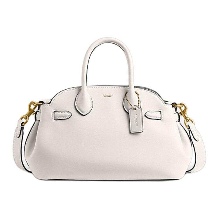 COACH Empire Carryall Cow Leather Shoulder Bag, Crossbody Bag, Handbag Medium Women's Chalk White