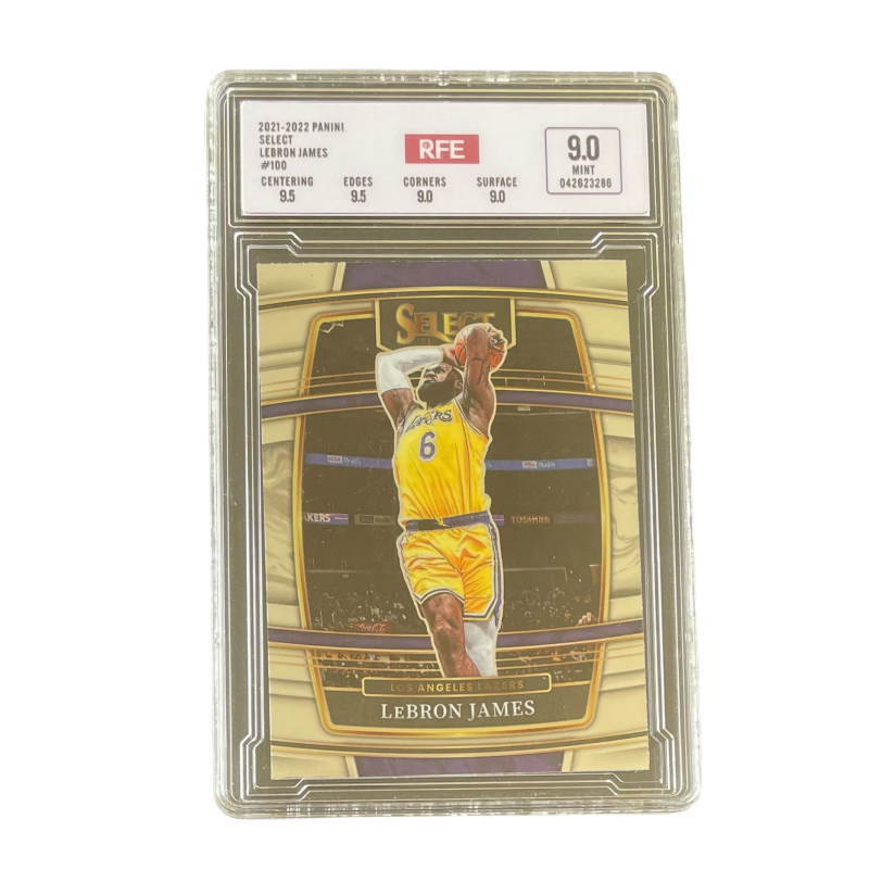 PANINI Select Lakers, LeBron James, Old King James, RFE Score 9/10 Graded Cards 1 Pc