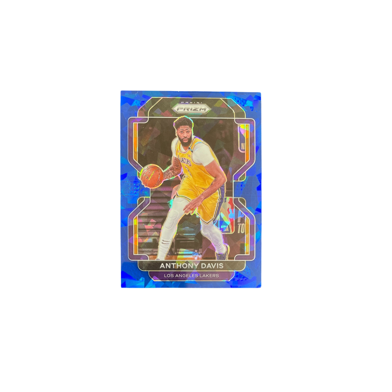 PANINI 2021 22 Prizm Lakers, Big Dipper, Anthony Davis, Blue Ice Fold, Refringence, Star Card, Card Collection Pass