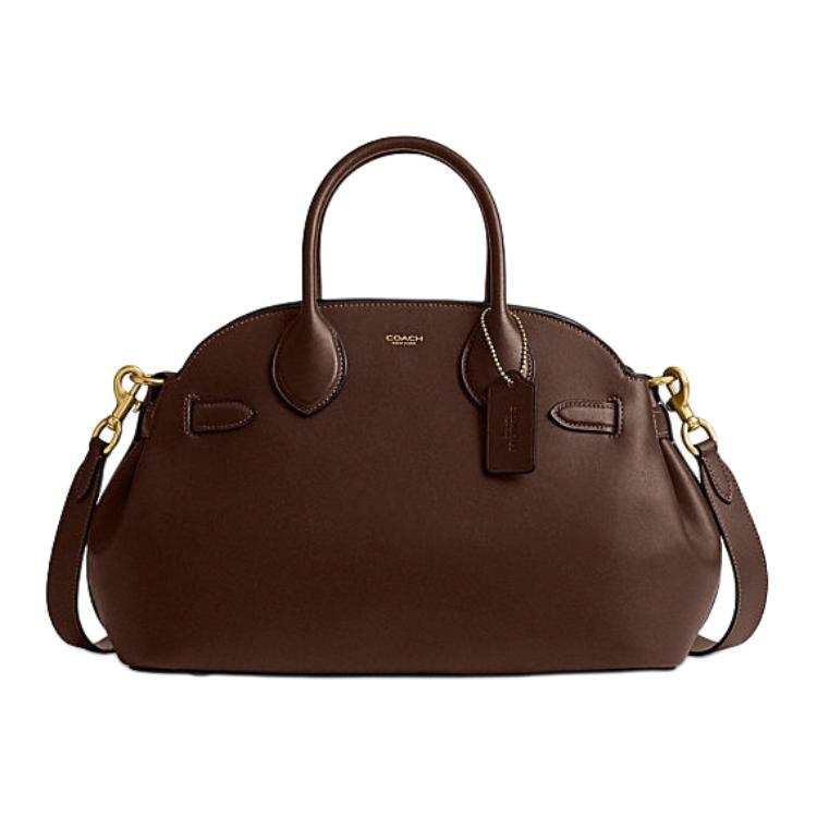 COACH Empire Carryall Cow Leather Shoulder Bag, Crossbody Bag, Handbag Large Women's Maple Leaf