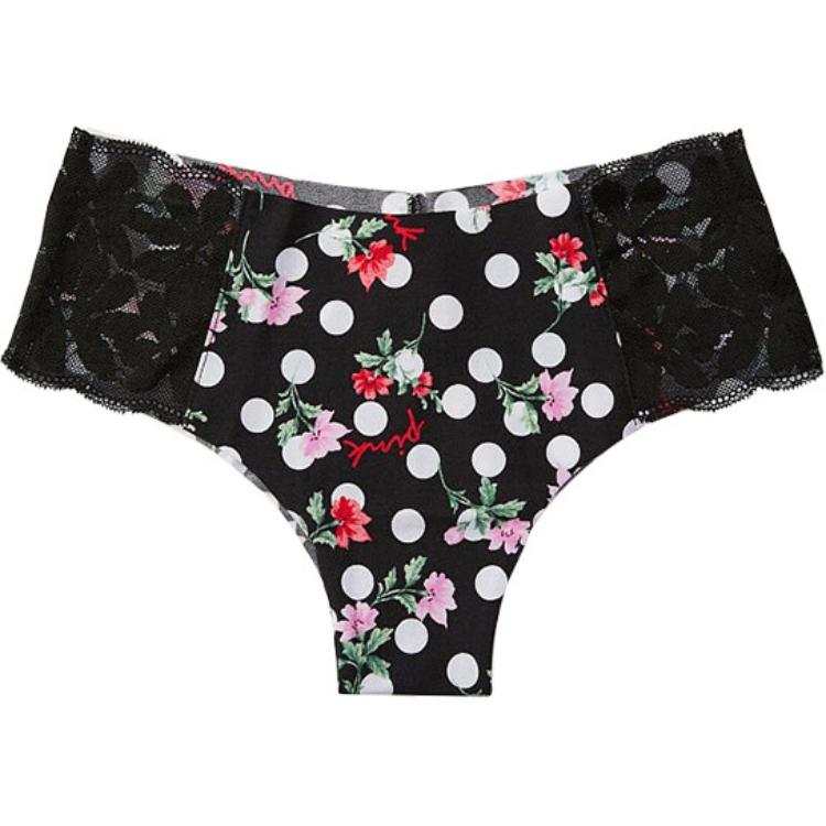 Victoria's Secret Underpants Women's 1 Pack Floral Polka Dot Print