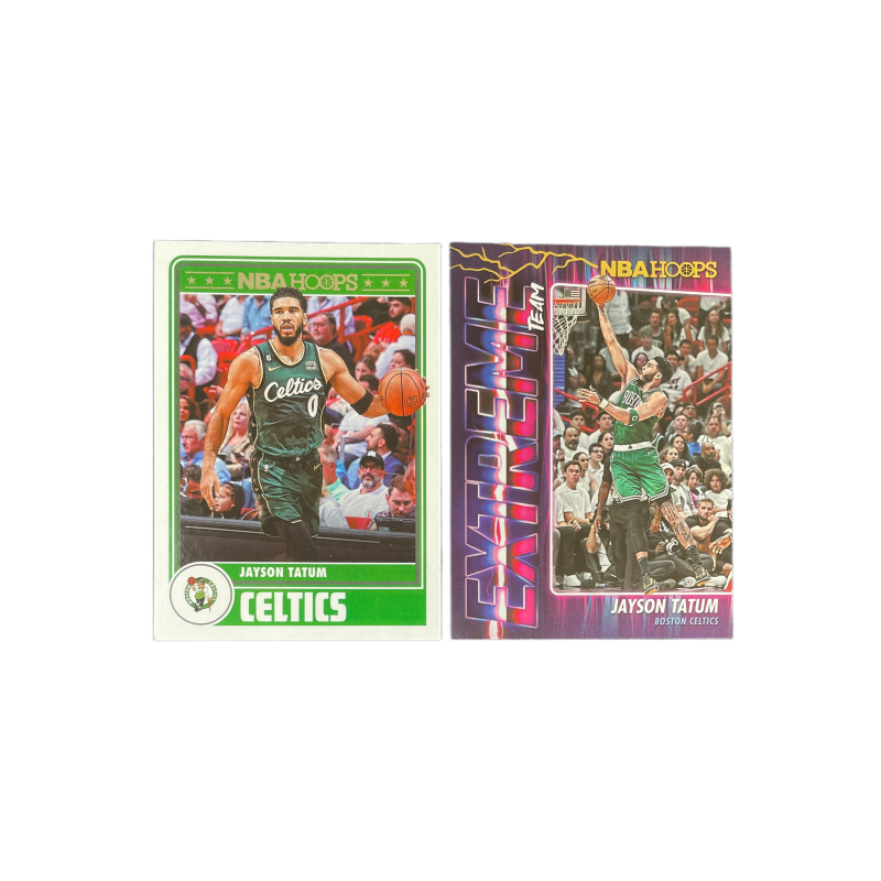 PANINI 2023 24 NBA Hoops Celtics, Tatum, Terk, Card Collection Pass Sports Cards 2 Pcs