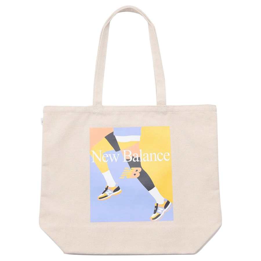 New Balance New Balance Cotton With Polyester One Shoulder Handbag Unisex White