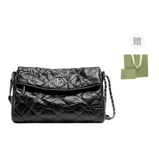 VANESSA HOGAN Lingge Series Cow Leather Hobo Koka Soft Bag Shoulder Bag Women's Black