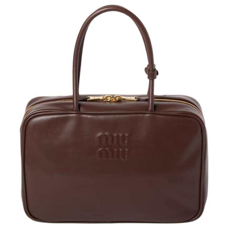 MIU MIU Beau Calfskin Handbag Regular Women's Briarwood
