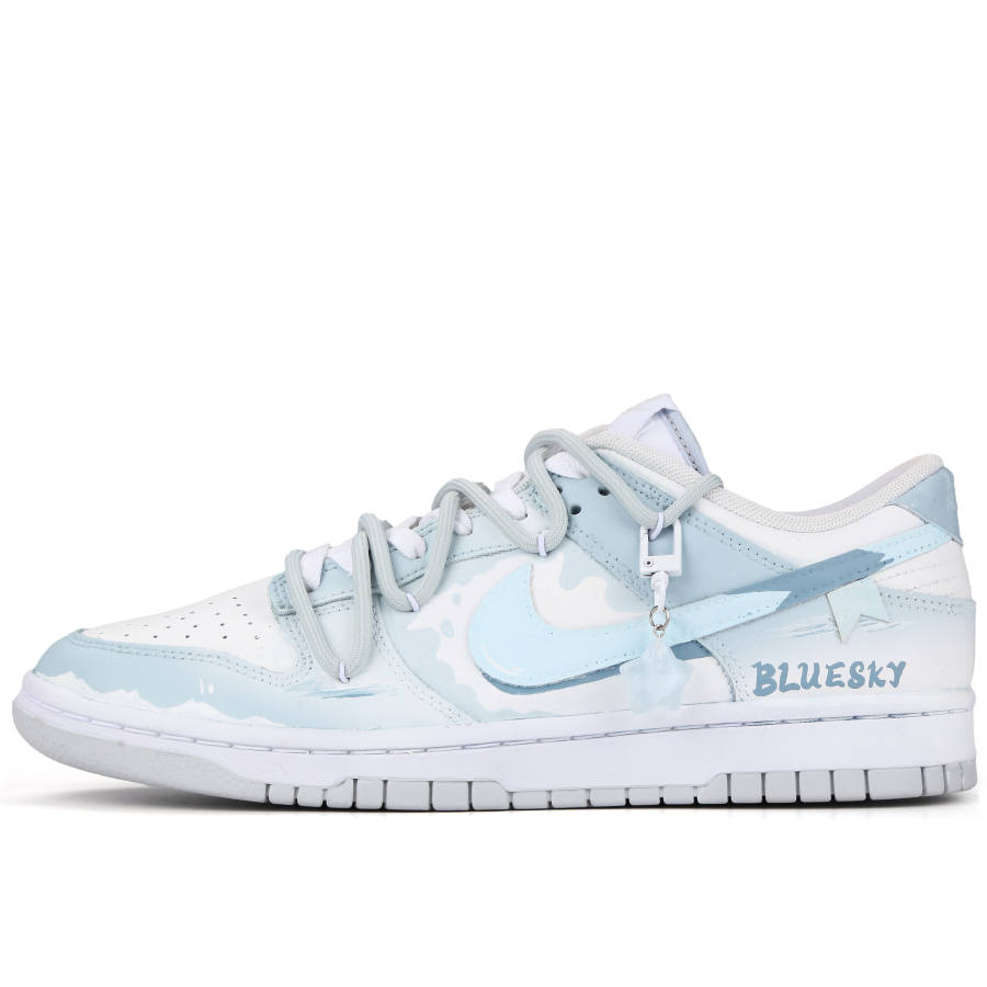 Nike Nike Dunk A Fantasy Land Slip Resistant Abrasion Resistant Low top Skateboard Shoes Unisex Ice Clear Blue