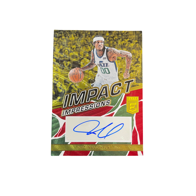 PANINI 2022 23 Elite Jordan Clarkson, Jazz, Jordan, Clarkson, Signature Card, Player Card, Card Collection Pass
