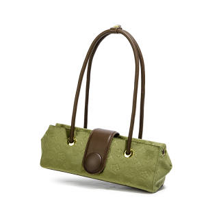 MACKJANICE Polyurethane Synthetic Leather Shoulder Bag Women's Avocado Green