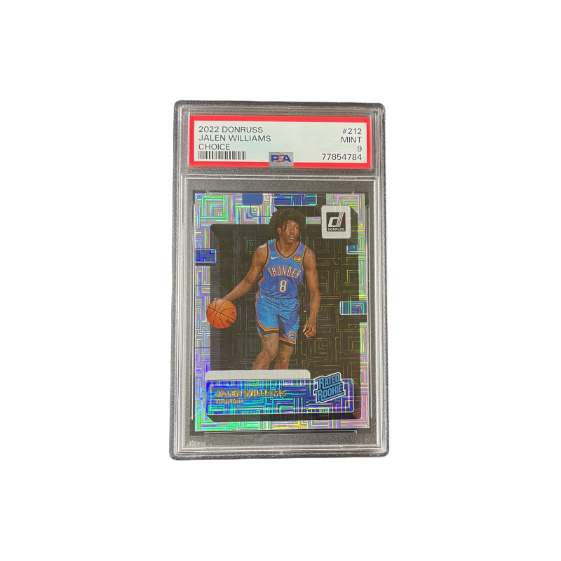 PANINI 2022 23 Durex RC Jalen, Williams, Thunder, Rising Stars Mojo PSA 9 Card Set Pass Graded Cards 1 Pc
