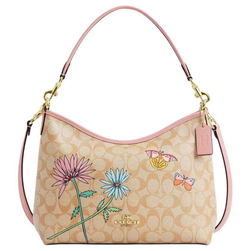 COACH Observed By Us Collaboration Laurel Coated Canvas With Leather Portable Crossbody Bag, Shoulder Bag Large Women's
