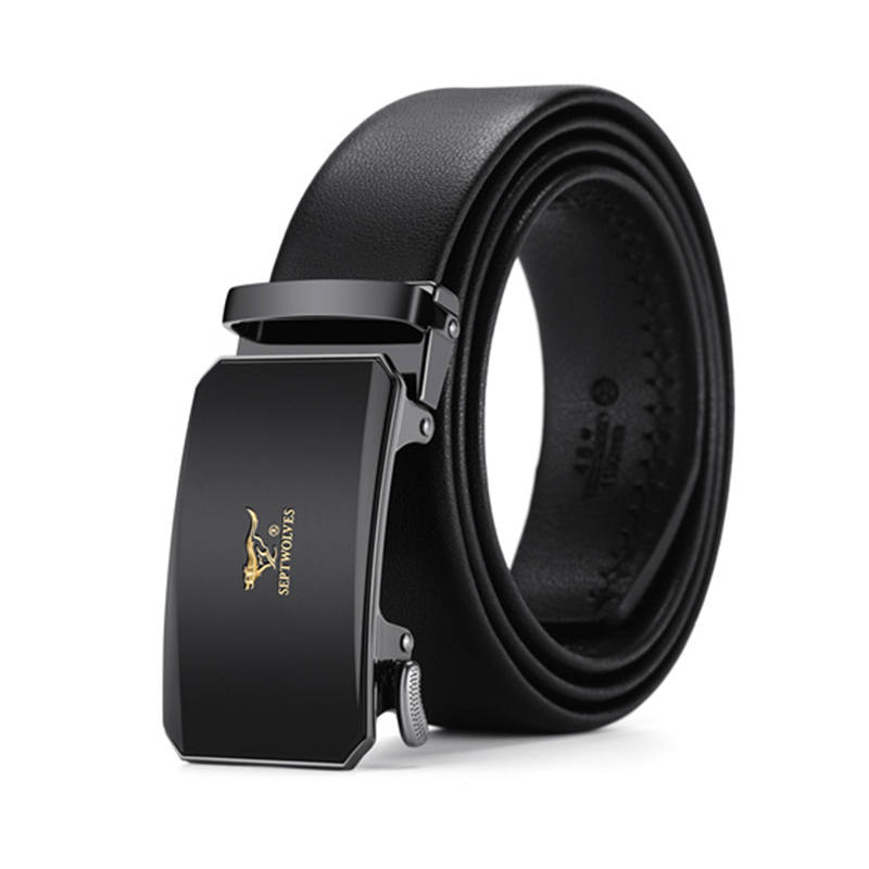 SEPTWOLVES SEPTWOLVES Minimalist Style Automatic Buckle Business Belt Men's Width 3.5cm