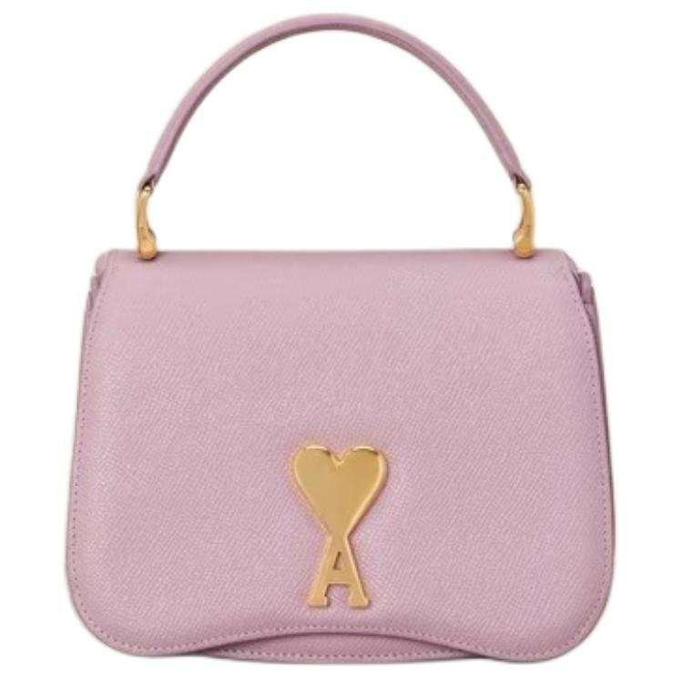 AMIPARIS Cow Leather Portable Crossbody Bag, Shoulder Bag Mini Women's Purple