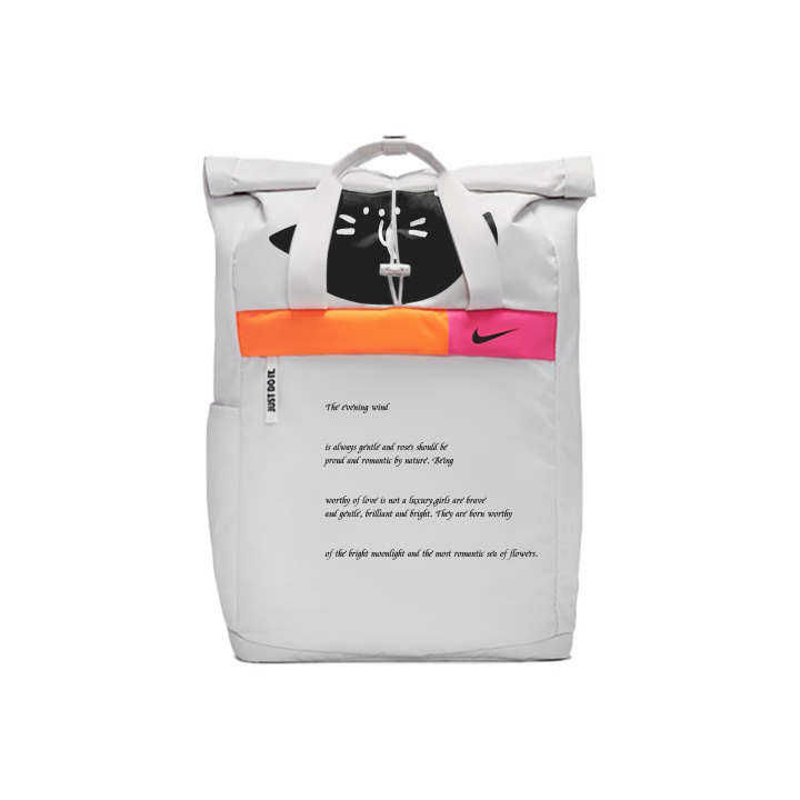 Nike Nike Black Elf, Amber Fabric Backpack Regular Unisex Light Silver Gray