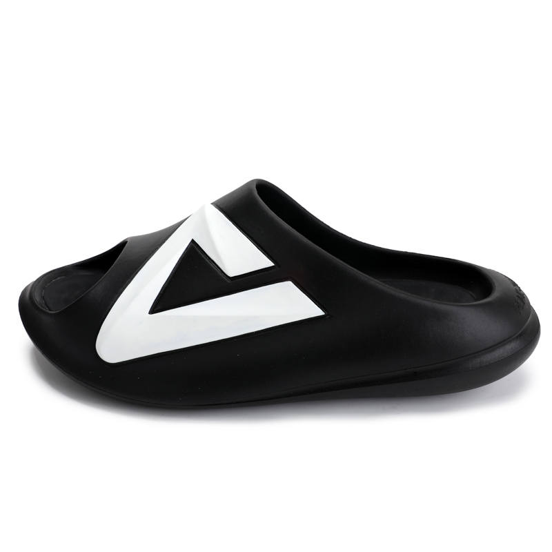 PEAK Slip Resistant Abrasion Resistant Taichi Chubby Slippers, Sports Slippers Unisex Black Milk White