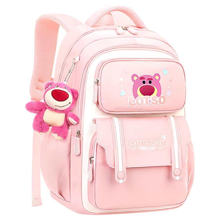 Disney Disney Polyester Student Bag Regular Pink/Purple/Rose Red