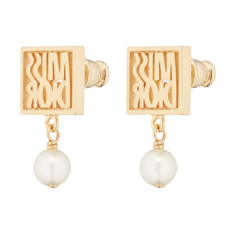 DIOR DIOR Stud Earrings Women's Gold