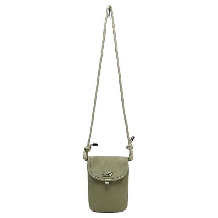 Skechers Fabric Shoulder Bag, Crossbody Bag Regular Unisex Dark Moss Green