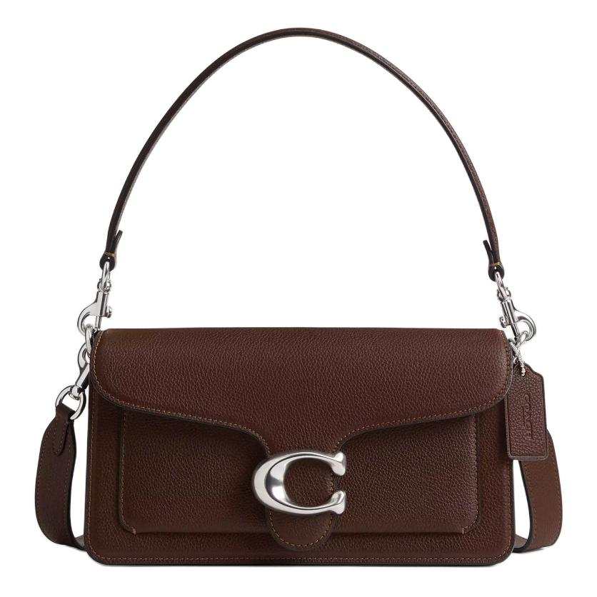 COACH COACH Tabby Polished Litchi Grain Leather Shoulder Bag Medium Women's Maple