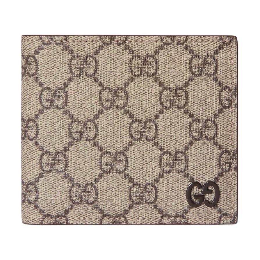 GUCCI Canvas Coin Purse Regular Men's Beige & Ebony