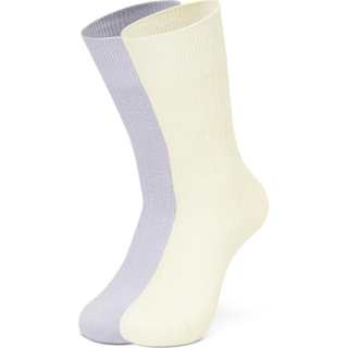 Skechers Elegant Diamond Collection Crew Socks Unisex 2 Pack Cannoli Cream/Orchid Purple