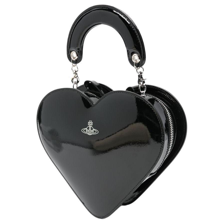 Vivienne Westwood Artificial Leather, Polyurethane Heart Shaped Handbag Women's Black