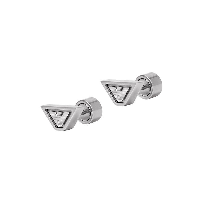 EMPORIO ARMANI Stud Earrings Men's Silver