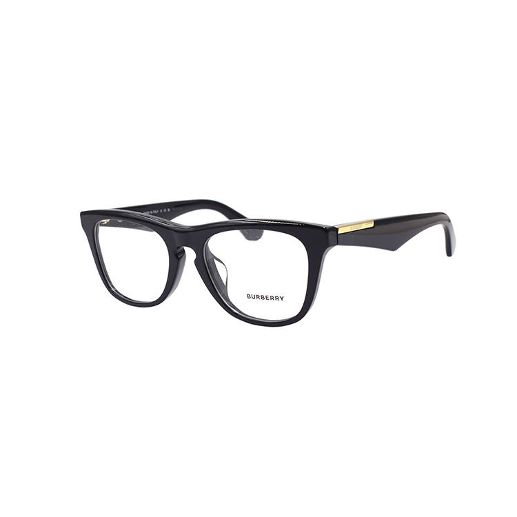 Burberry Burberry Plate Square Eyeglass Frames Men's Black