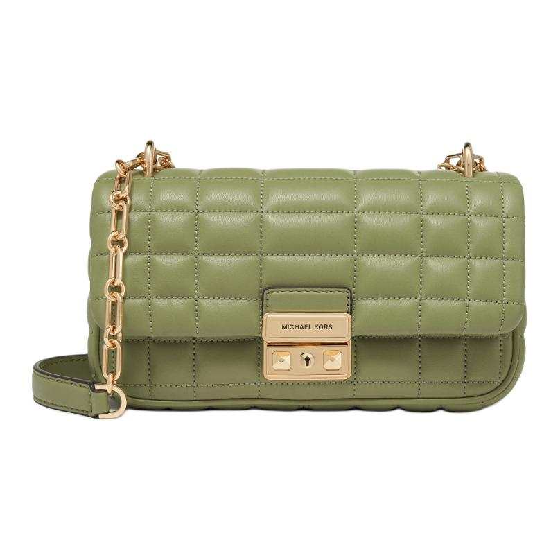 MICHAEL KORS Tribeca Sheepskin Crossbody Bag, Shoulder Bag Small Women's Grass Green