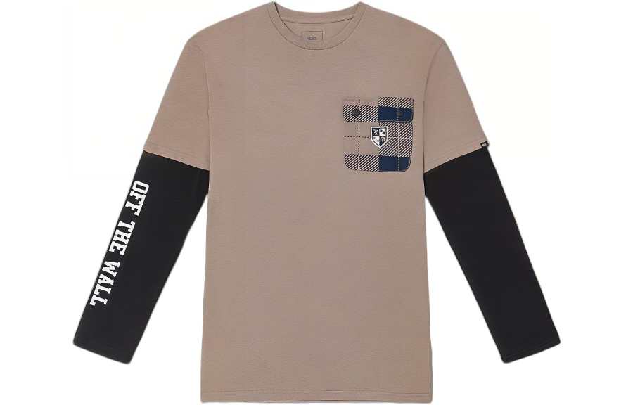 Vans T Shirts Unisex Brown Crew Neck Moderate Straight Fit