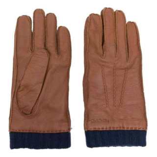 Paul Smith Calfskin Knit Gloves Men's Light Umber