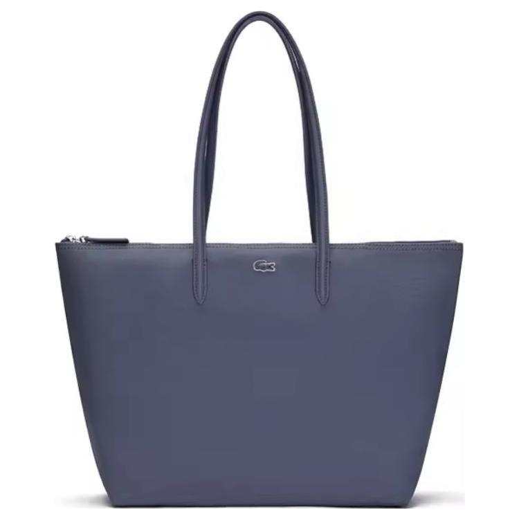 LACOSTE PVC Tote Bag, Shopping Bag, Shoulder Bag, Handbag Large Women's Blue
