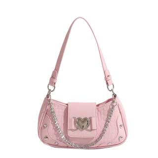 Bywhich Pu Crescent Bag Shoulder Bag Regular Women's Pink