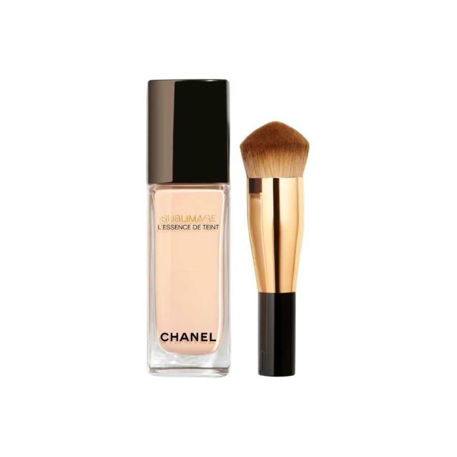 CHANEL Golden Brick Pink Liquid Foundation Luxury Style Essence Liquid Foundation 40ml+Makeup Brush