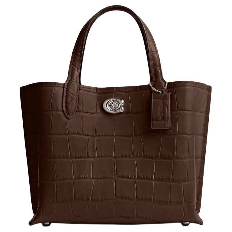 COACH Willow Leather Tote Bag, Shopping Bag, Shoulder Bag, Crossbody Bag, Handbag Medium Women's Maple