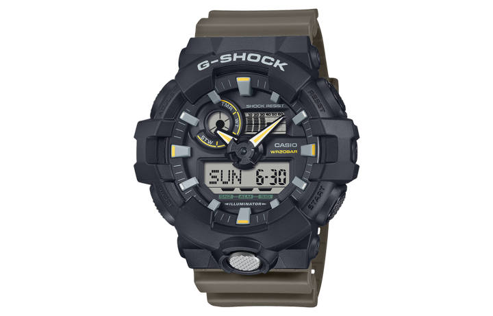 CASIO CASIO Men Liquid Crystal/Analog Dual Display Series Black Watch GA-710TU-1A3PR