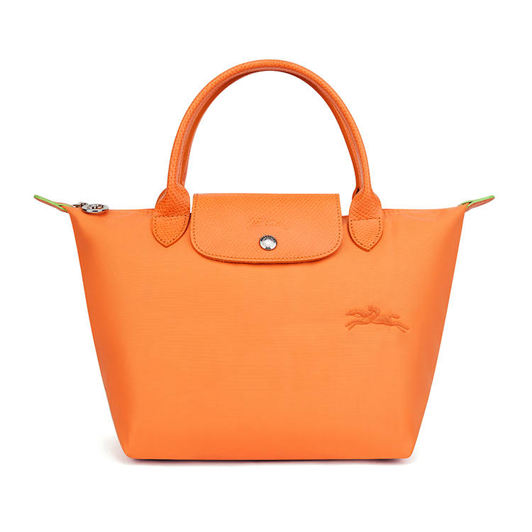 LONGCHAMP Le Pliage Green Recycled Canvas One Shoulder Handbag Small Women's Orange