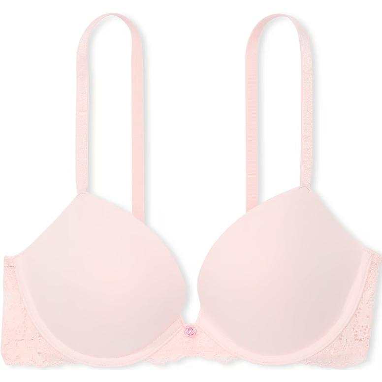 Victoria's Secret Fantasy Collection Dream Angels Lace Push Up Bra/Purest Pink Bra Women's Pink
