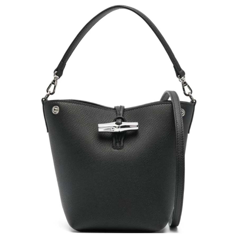LONGCHAMP Xs Roseau Leather Bucket Bag