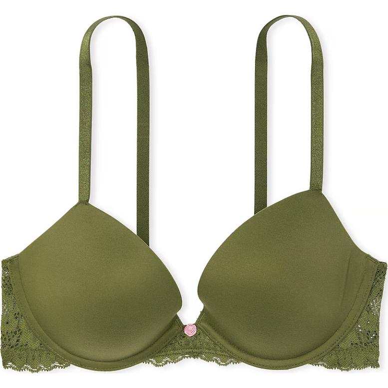 Victoria's Secret Fantasy Collection Dream Angels Lace Push Up Bra/Woodland Green Bra Women's Forestland Green
