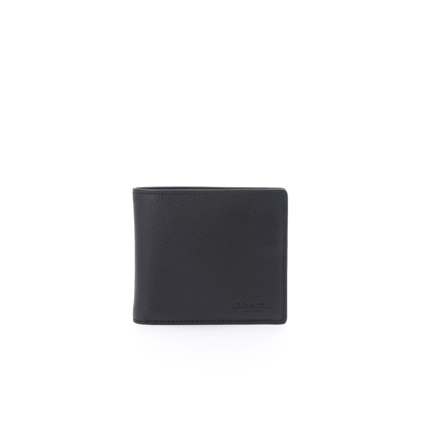 COACH COACH Billfold Wallet Cow Leather Handheld Wallet Regular Men's Black