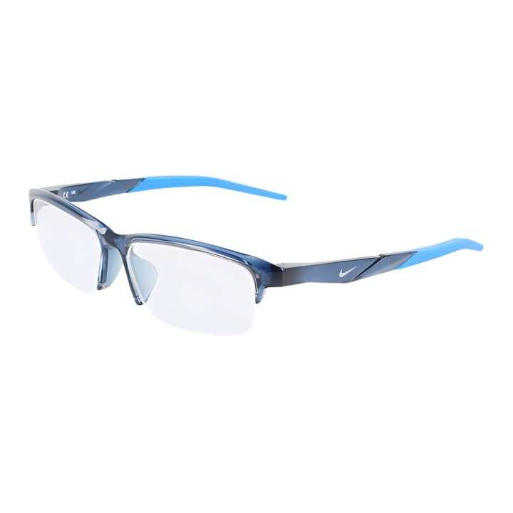 Nike Nike Injection Molded Square Eyeglass Frames Unisex Blue