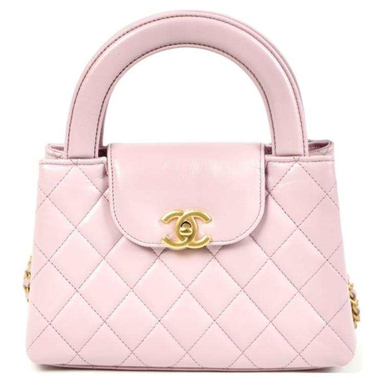 CHANEL CHANEL Cow Leather Material Gold Metal Shoulder Bag, Crossbody Bag, Handbag Mini Women's Pink